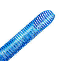 Mangueira KM sucção e descarga Transparente Espiral Azul